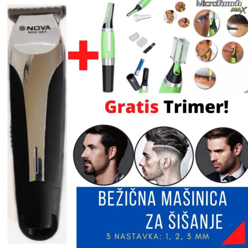 Nova - mašinica za šišanje i gratis trimer